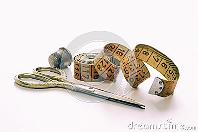 Sewing measuring tape Stock Photo