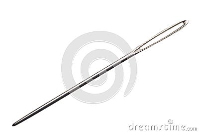 Sewing needle isolated on white background Stock Photo