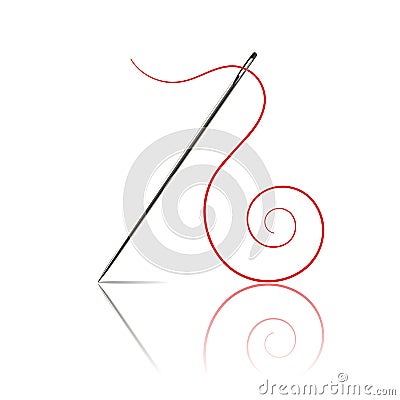 Sewing needle Vector Illustration