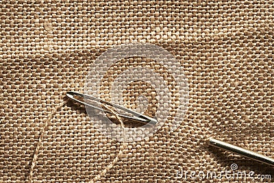 Sewing needle Stock Photo