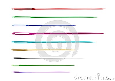 Sewing needles isolated on white background.Vector illustration. Vector Illustration