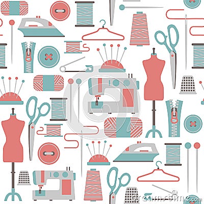 Sewing pattern Vector Illustration