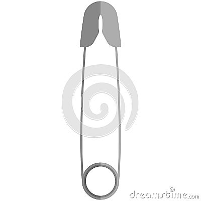 Sewing safety pin icon, handmade tool vector Vector Illustration