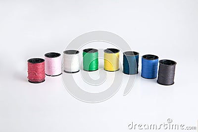 Sewing thread colorful Stock Photo