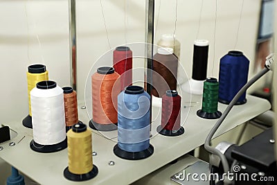 Sewing Thread Spools Stock Photo