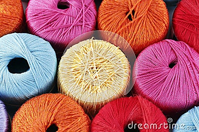 Sewing threads Stock Photo