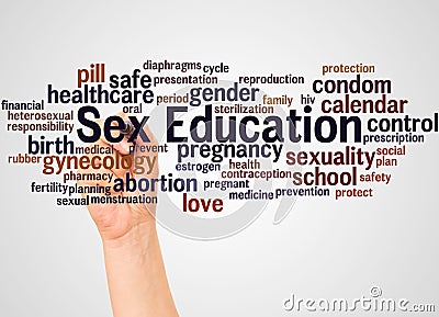Sex Education word cloud concept Stock Photo