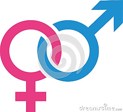 Sex gender icon woman man Vector Illustration