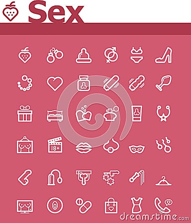 Sex icon set Vector Illustration