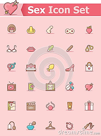 Sex icon set Vector Illustration