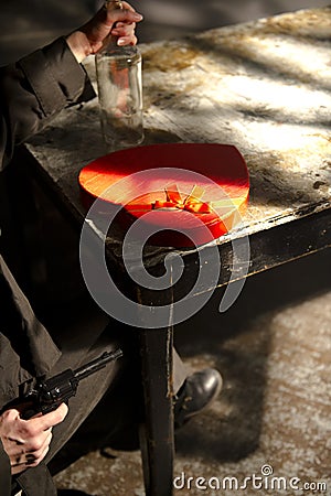 Sex, Love, Booze, and Violence Stock Photo