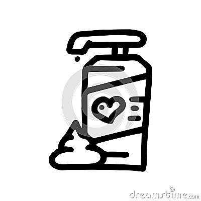 sex lubricant line vector doodle simple icon Vector Illustration