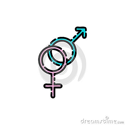 Sex shop flat icon Vector Illustration