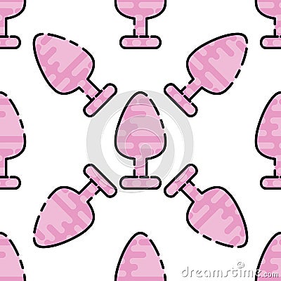 Sex shop flat pattern Vector Illustration