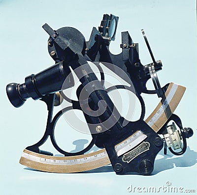 Sextant isolated on white background. Stock Photo