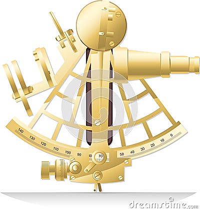 Sextant Cartoon Illustration