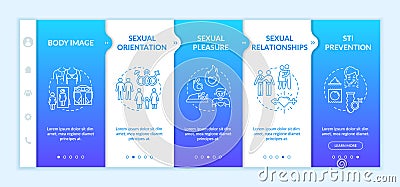 Sexual activity onboarding vector template Vector Illustration