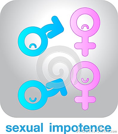 Sexual concept icon impotence Vector Illustration