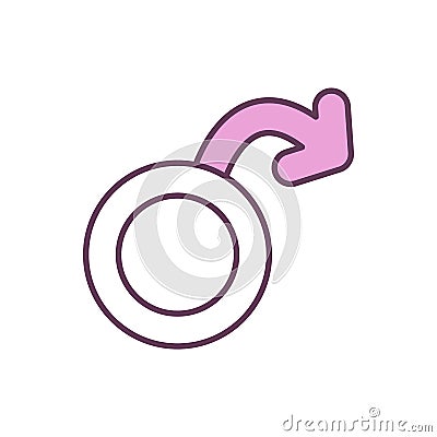 Sexual dysfunction RGB color icon Vector Illustration