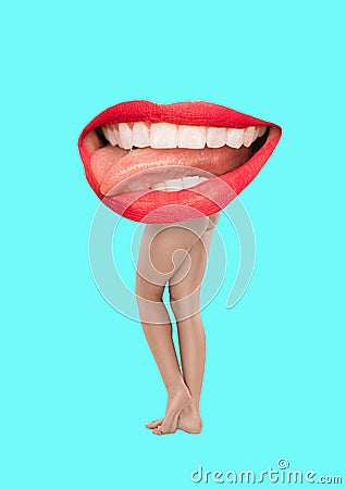 Sexuality. Modern design. Contemporary art collage. Stock Photo