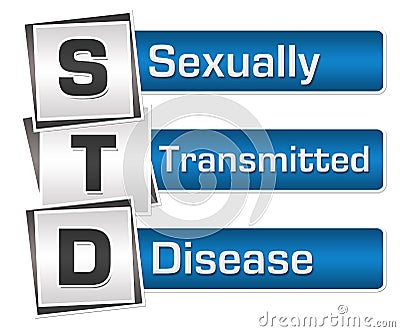 Sexually Transmitted Disease Blue Grey Squares Vertical Stock Photo