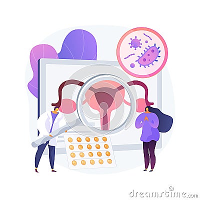 Sexually transmitted diseases abstract concept vector illustration. Vector Illustration