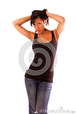 Sexy African American Woman Royalty Free Stock Images - Image: 261289