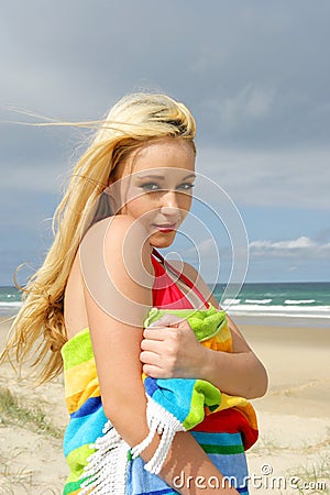 beach Girl Stock Photo