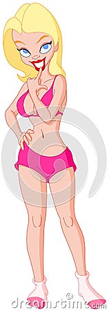 blond girl Vector Illustration