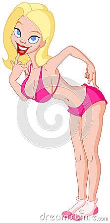 blond girl 2 Vector Illustration