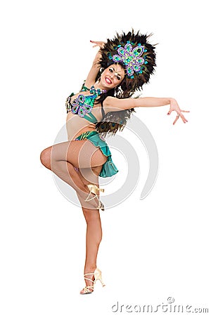 carnival dancer posing Stock Photo