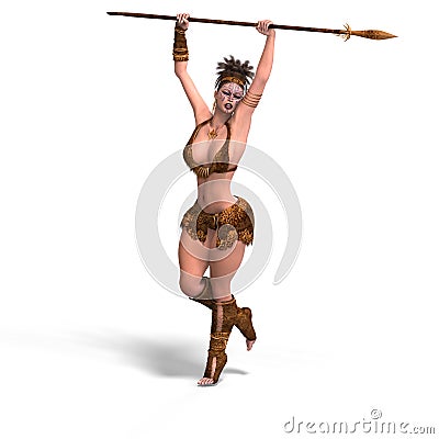 Female fantasy Barbarian Stock Photo