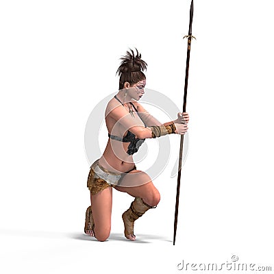 Female fantasy Barbarian Stock Photo