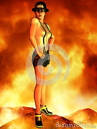 Fire Fighter Stock Photo