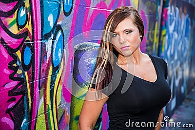 girl fashion model with brown hair Editorial Stock Photo