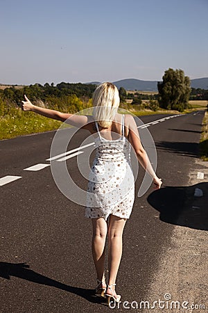 hitchhiker Stock Photo