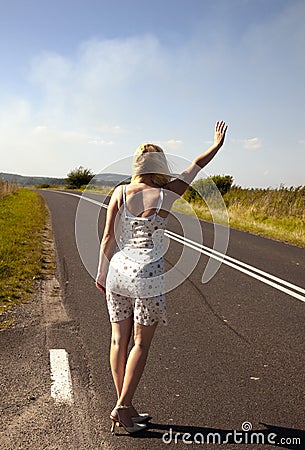 hitchhiker Stock Photo