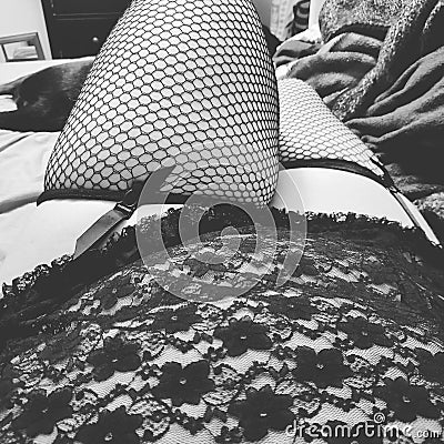 Sexy legs black and white Stock Photo
