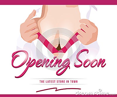 Opening Soon Ad Template Vector Illustration