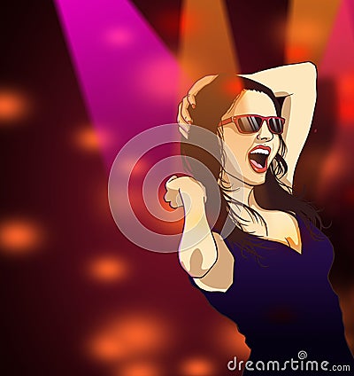 party girl dancing Stock Photo