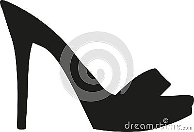peep toe high heel Vector Illustration