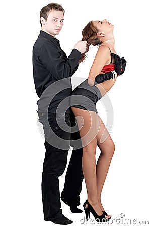 playful young couple Stock Photo