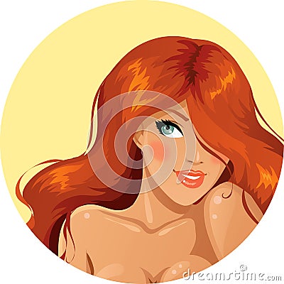 redhead Vector Illustration