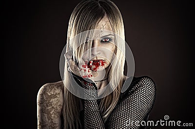 vampire woman Stock Photo