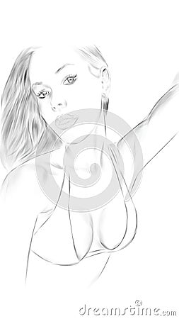 woman illustrated Stock Photo