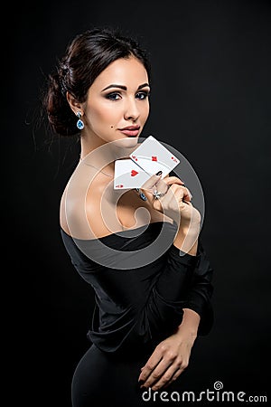 https://thumbs.dreamstime.com/x/sexy-woman-poker-cards-female-player-beautiful-black-dress-two-aces-69847880.jpg