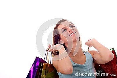 woman with shoping bags Stock Photo