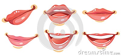 Woman Smile Lips Vector Illustration