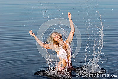 woman in swimsuit Stock Photo
