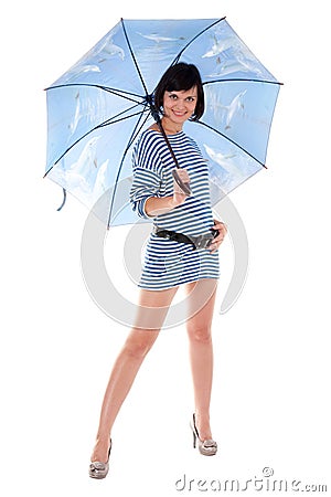 young woman in frock Stock Photo